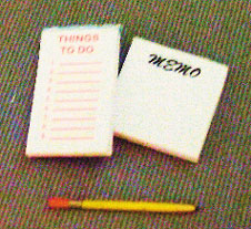Note Pads and Pencil, Set of Three