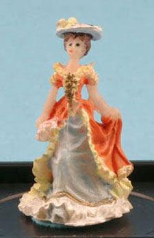 Victorian Lady statuette, Sky Blue by Jeannetta Kendall