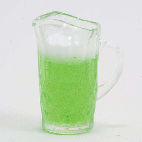 Pitcher of Green Beer with Froth, 1:12 Miniature Scale