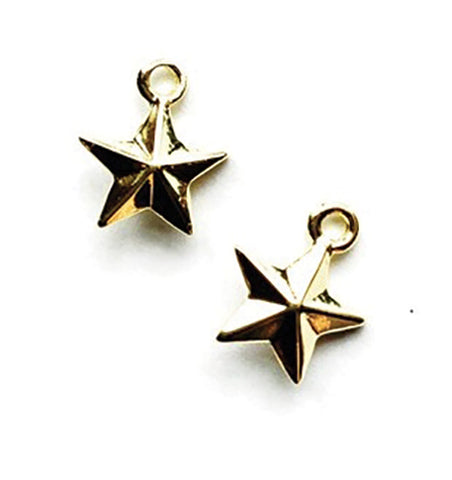 Gold Star Ornament, Pair