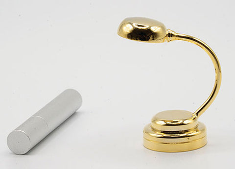 LED Battery Desk Lamp with Wand, Brass