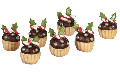 Christmas Cupcakes, set of 7