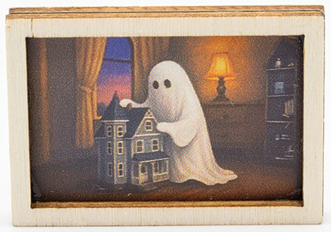 Picture in Frame Ghost with Dollhouse