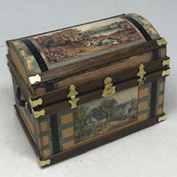 Classic Americana Fall Lithograph Wooden Trunk Kit