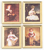 Framed Pictures of Small Children, 4 pcs