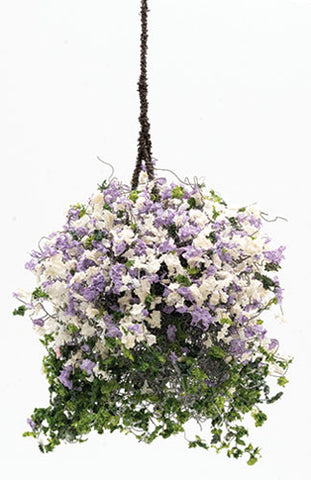 Hanging Floral, Large Lilac and White