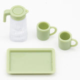 Plastic Water Pitcher with Cups and Tray