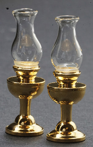 Hurricane Lamps, Pair, Non Electric, Glass Shade