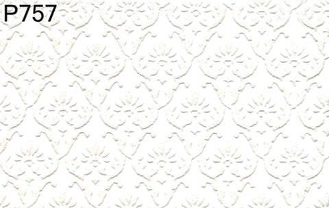 Prepasted Wallpaper, White and White Embossed