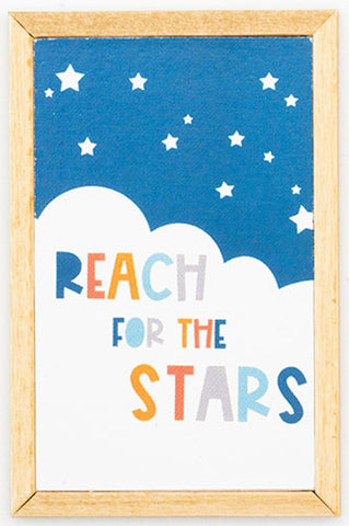 Reach for the Stars Print, Light Oak Frame