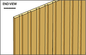 Bead Board Wainscot, 1/4