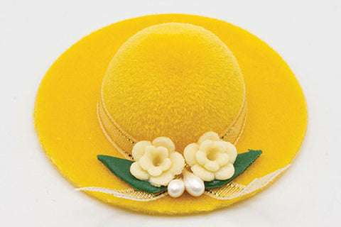 Yellow Hat with Flowers