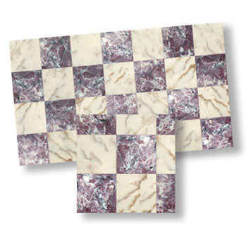 Faux Marble Tile, Lilac and Cream