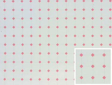 Tile, White with Pink Diamonds