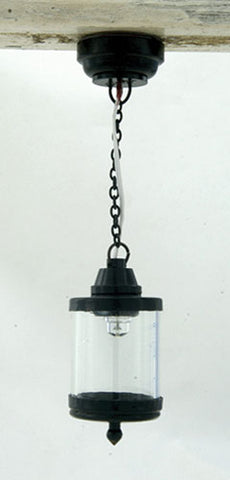 Birdcage Hanging Light with Wand, LED, Black