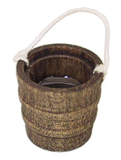 Wooden Bucket with Water