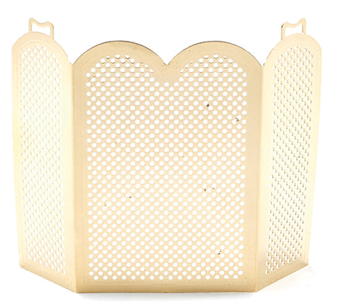 Fireplace Screen - Scalloped Edge, Brass