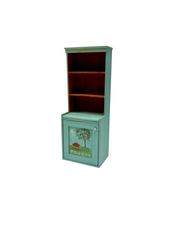 Painted Country Cupboard, Narrow, Light Blue