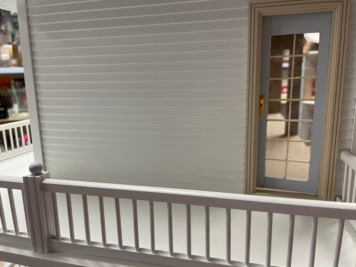 Victoria Farmhouse, Assembled and Painted, White, Blue and Cream