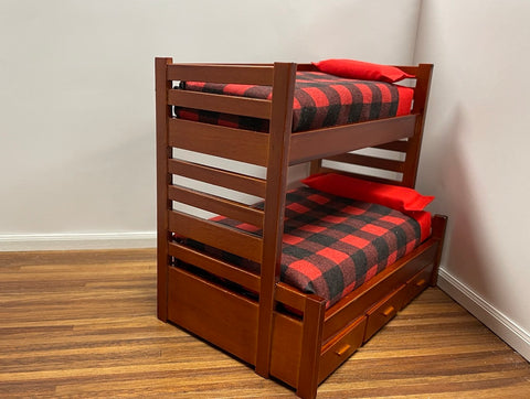 Bunk Bed with Plaid