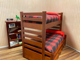 Bunk Bed with Plaid