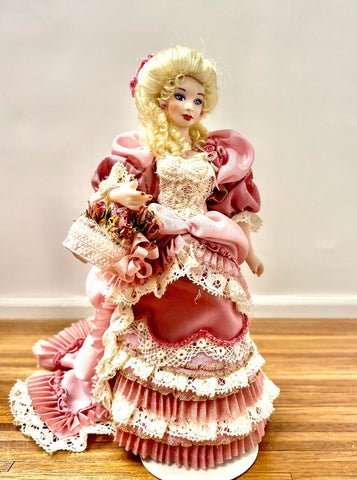 Victorian Doll, Blonde with Pink Gown