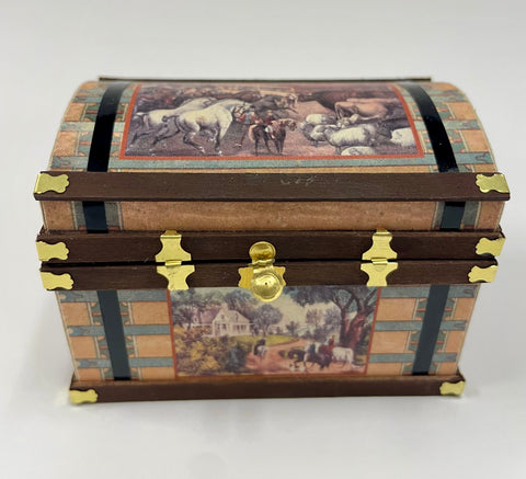 Classic Americana Summer Lithograph Wooden Trunk Kit