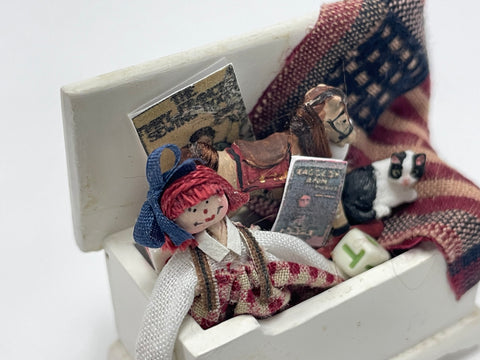 Americana Folk Art themed Toy Chest by Maureen Thomas