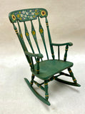 Painted Chrysnbon Rocking Chair, Green