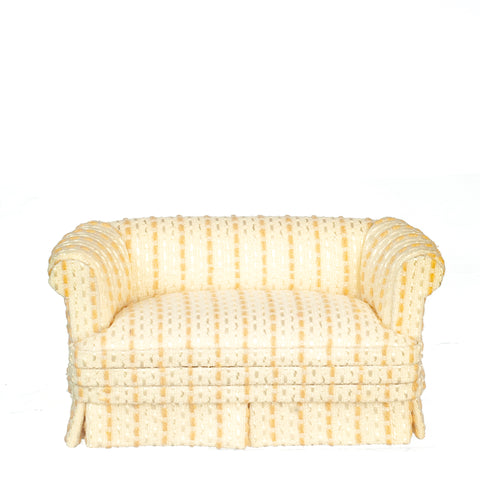 Cream and Gold Loveseat