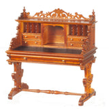 Italian Renaissance Desk with Desk Chair, Walnut Finish