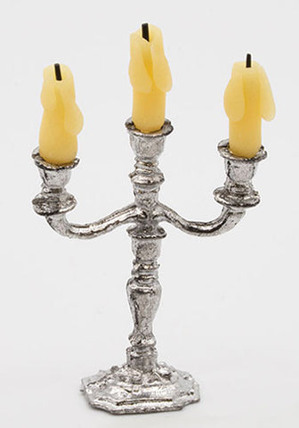 3 Candle Stand with Off White Candles.