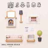 Playable Wooden Living Room Set with Accessories
