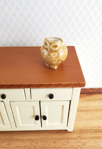 Ceramic Owl Planter Pot in Golden Brown