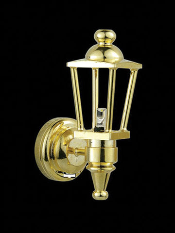 Coach Lamp with Wand, LED, Brass