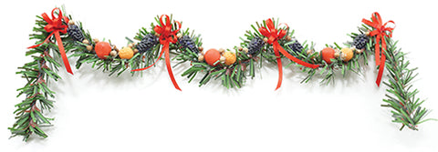 Della Robia Christmas Stairway Garland