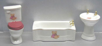 Modern Bath Set with Bear Theme
