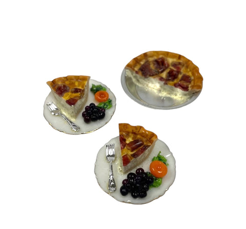 Quiche Pie and two Filled Plates