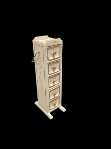 Sewing Cabinet by Bespaq, White Floral