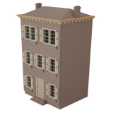 Front Opening Townhouse Dollhouse Kit, Smooth Finish