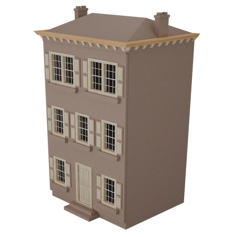 Front Opening Townhouse Dollhouse Kit, Smooth Finish