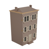 Front Opening Townhouse Dollhouse Kit, Smooth Finish