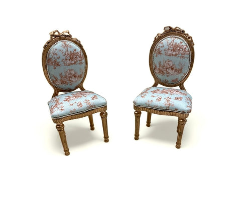 Pair of Gold Chairs by Petite Minis