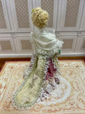 Artisan Doll with Blonde Hair and Pastel Gown
