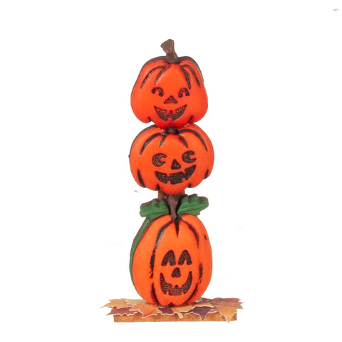 1:12 scale dollhouse miniature pumpkin stack
