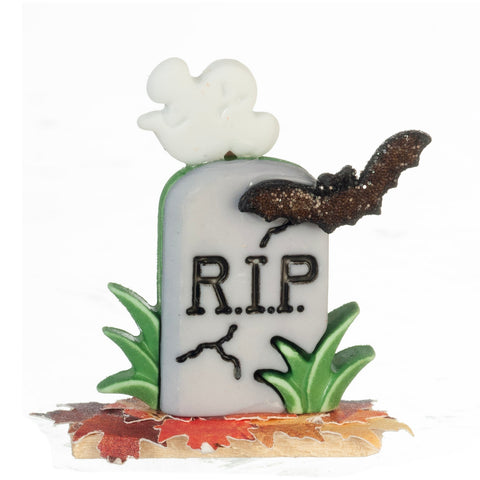 1:12 scale dollhouse miniature RIP tombstone