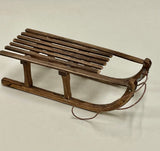 Vintage Wooden Sled, 1:12 Miniature Scale