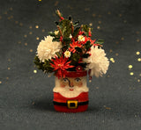 Christmas Floral with Santa Themed Vase by Sherredawn Miller