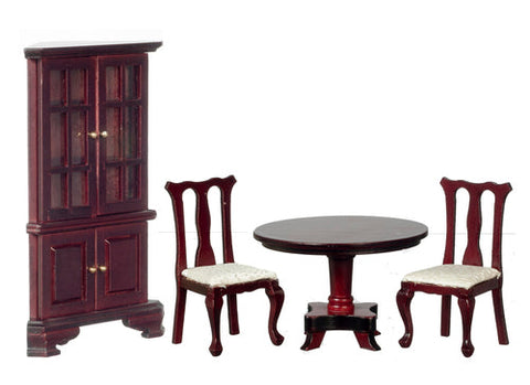 Dining room Set with Corner Cupboard, Mahogany ON SPECIAL!