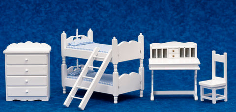 Bunk Bed Room, Blue and White